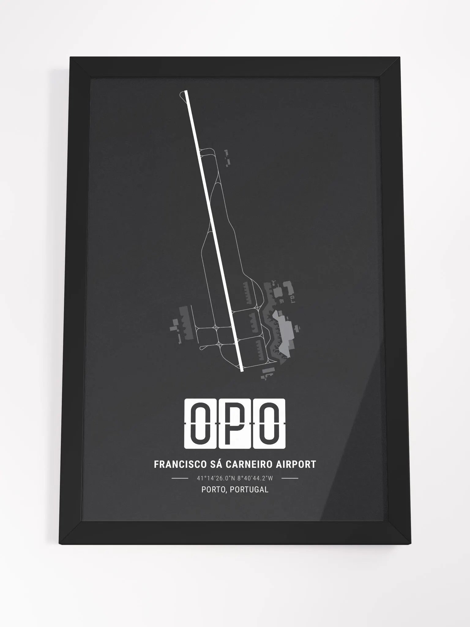 Framed Airport OPO Premium Map On Matt Paper product image (4)