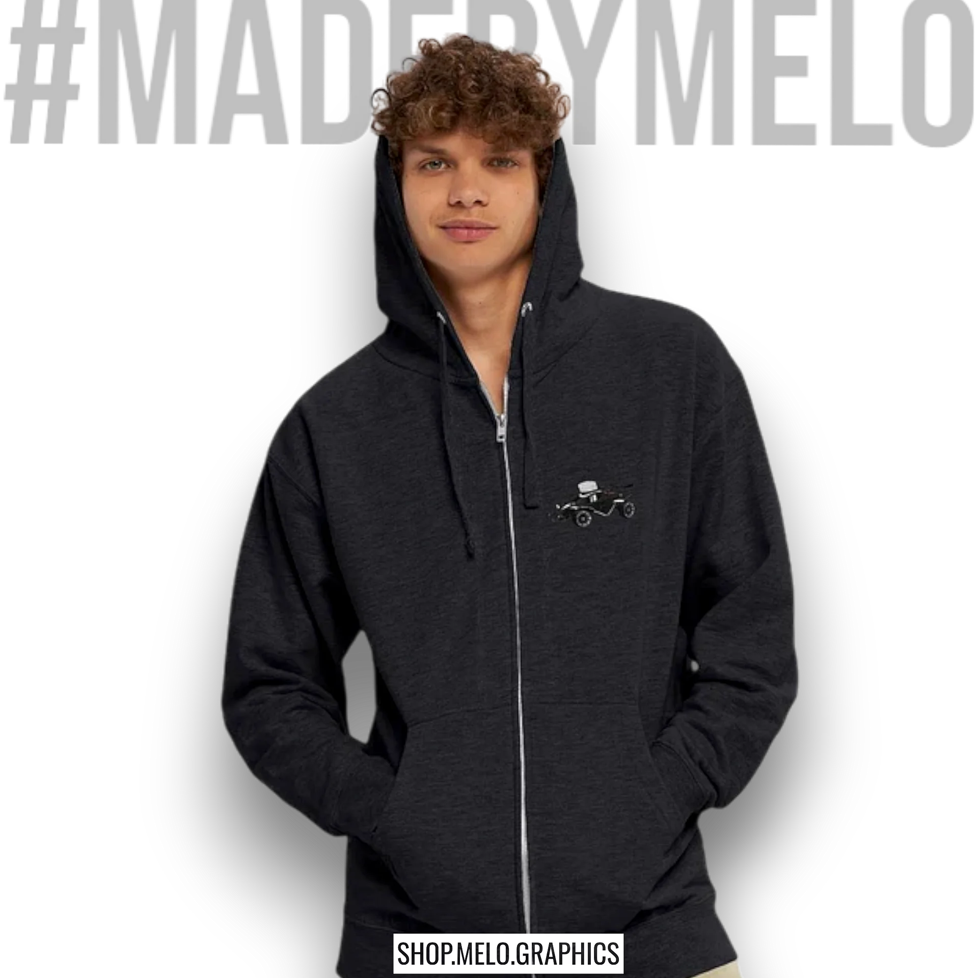 Fancy Carball Bot - Classic Zip Hoodie | #MadeByMELO product image (5)