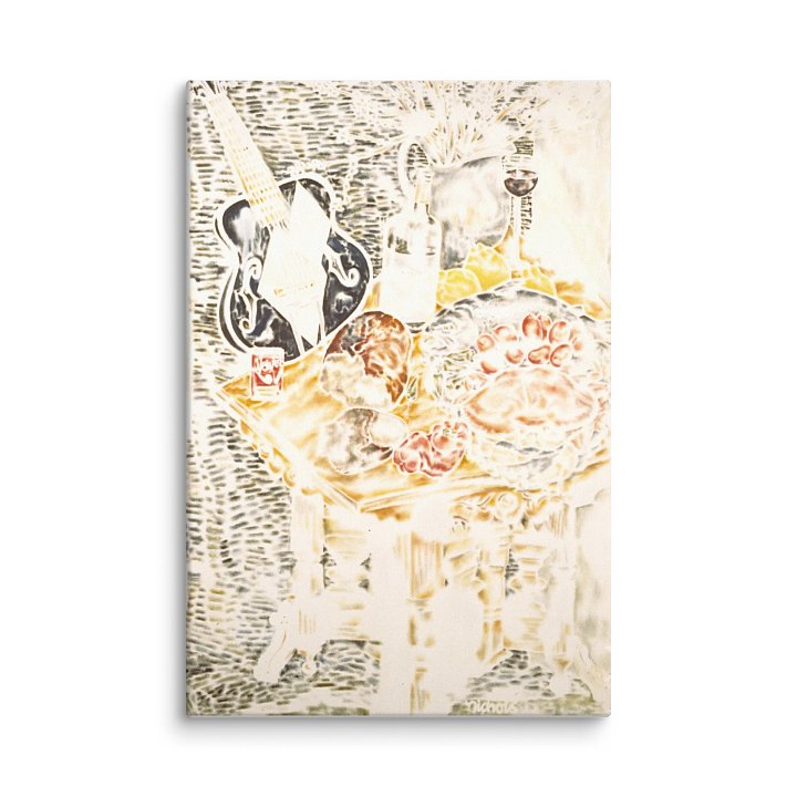 Still Life with Salmon and Crab (1989) on canvas (40" x 60") product image (2)