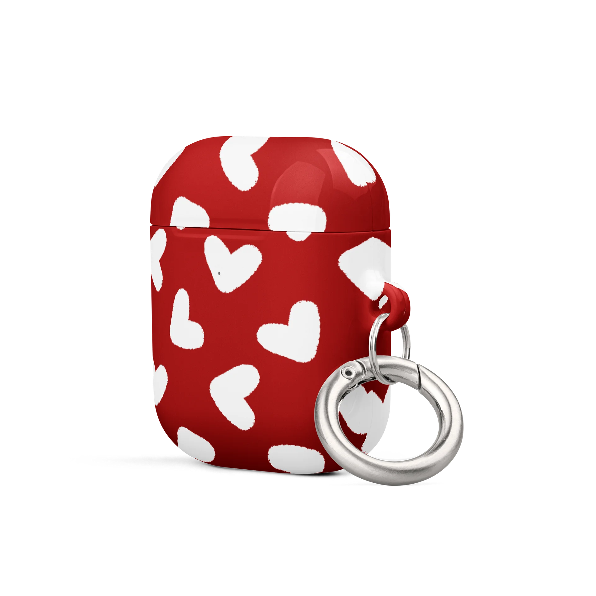 Minimal White Heart Pattern AirPods Case product image (6)