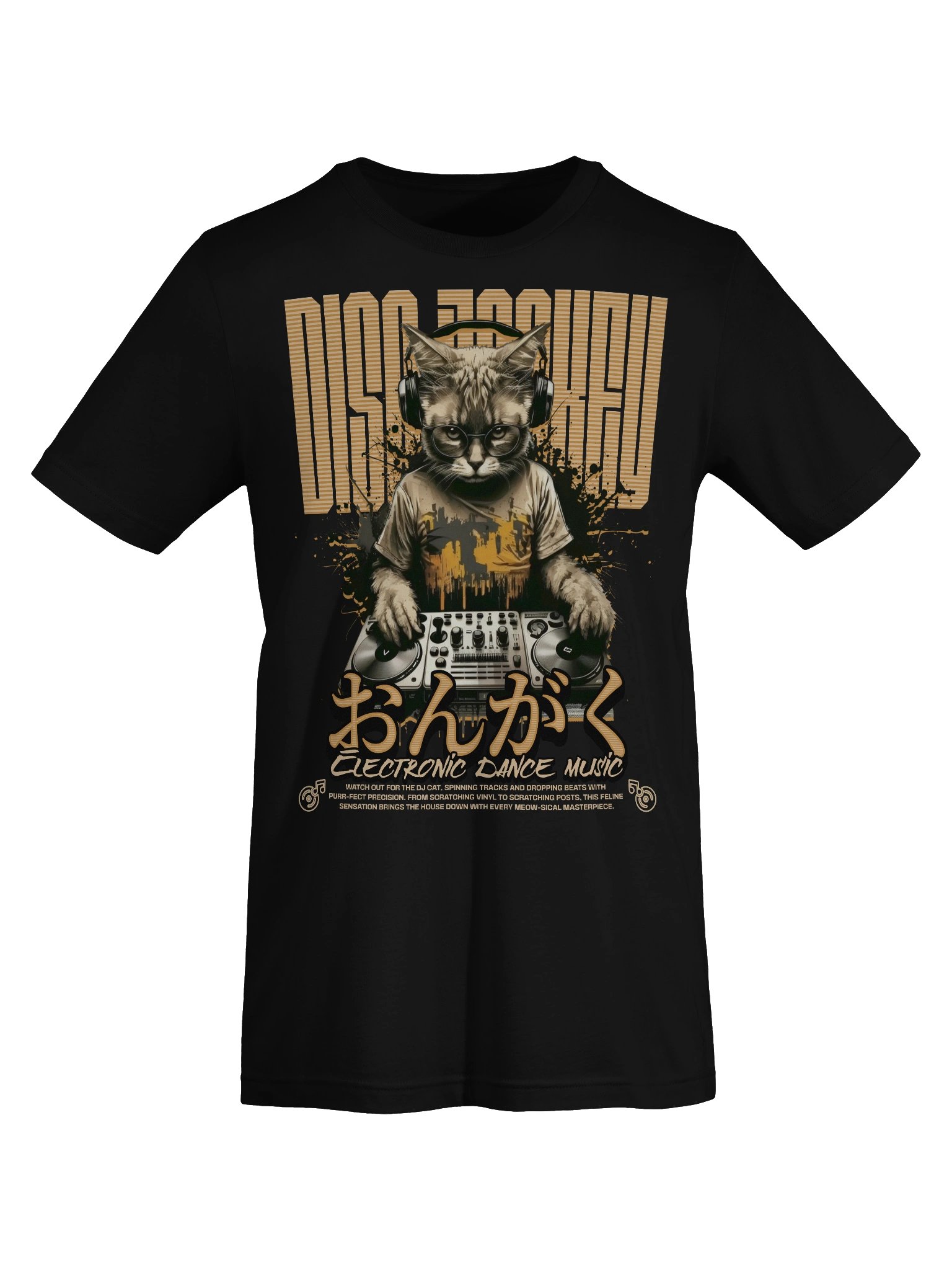 DJ Cat Cute Kitty T-Shirt Disc Jockey Music EDM Love product image (7)