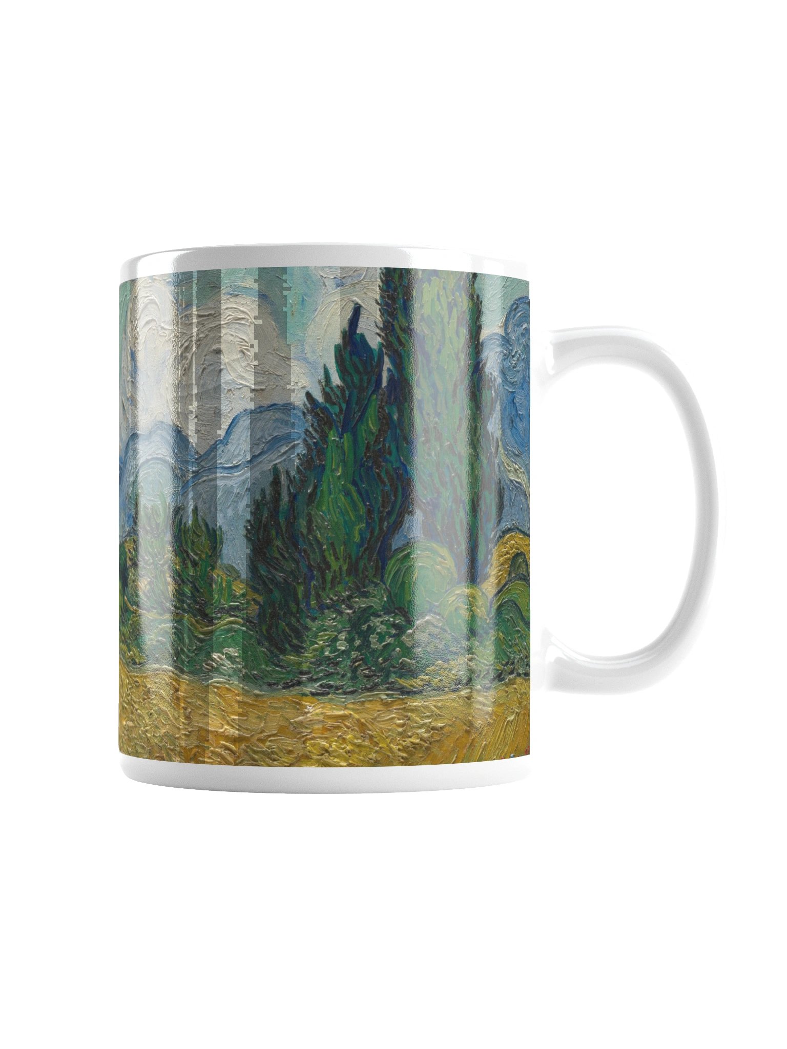 Wheat Field with Cypresses (Vincent van Gogh) Mug product image (4)