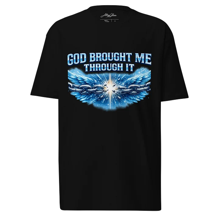 God Brought Me Through It Black Tee product image (1)