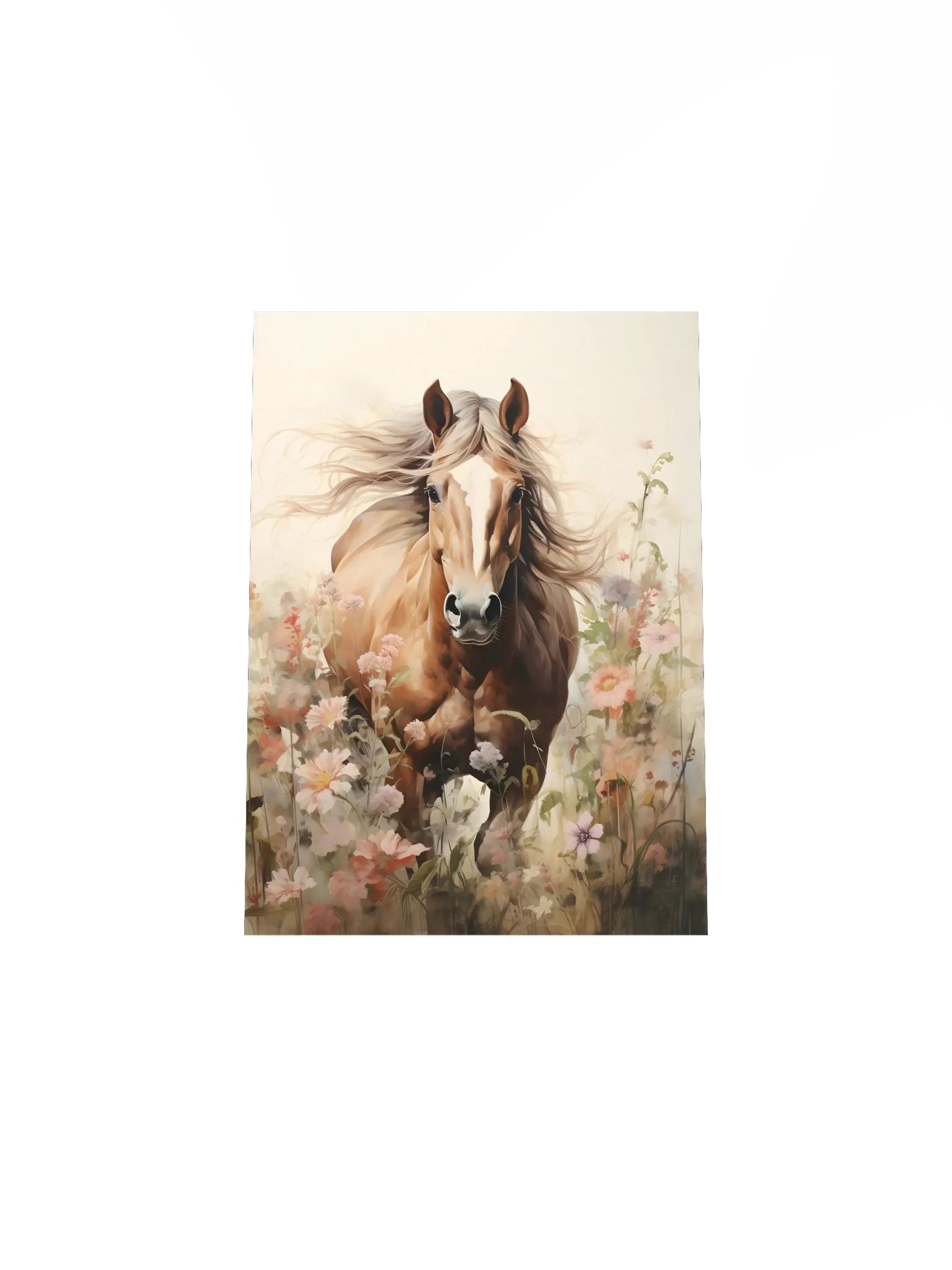 Watercolor Horse in Country Floral Fields product image (5)