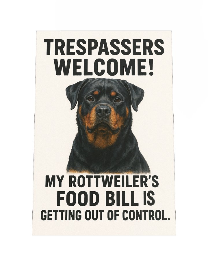Trespassers Welcome - Rottweiler Poster product image (1)