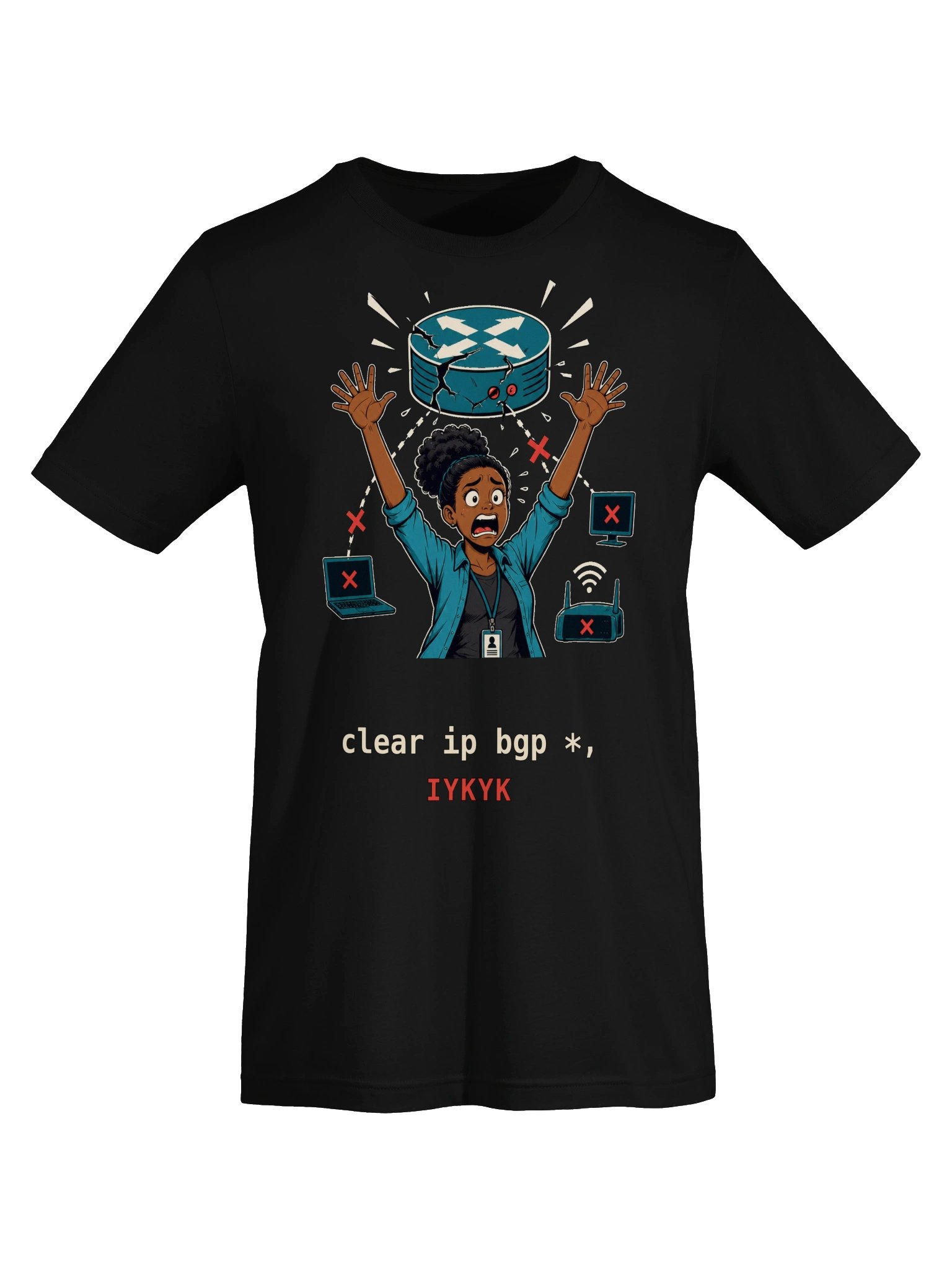 clear ip bgp * — IYKYK Tee (version 2) product image (5)