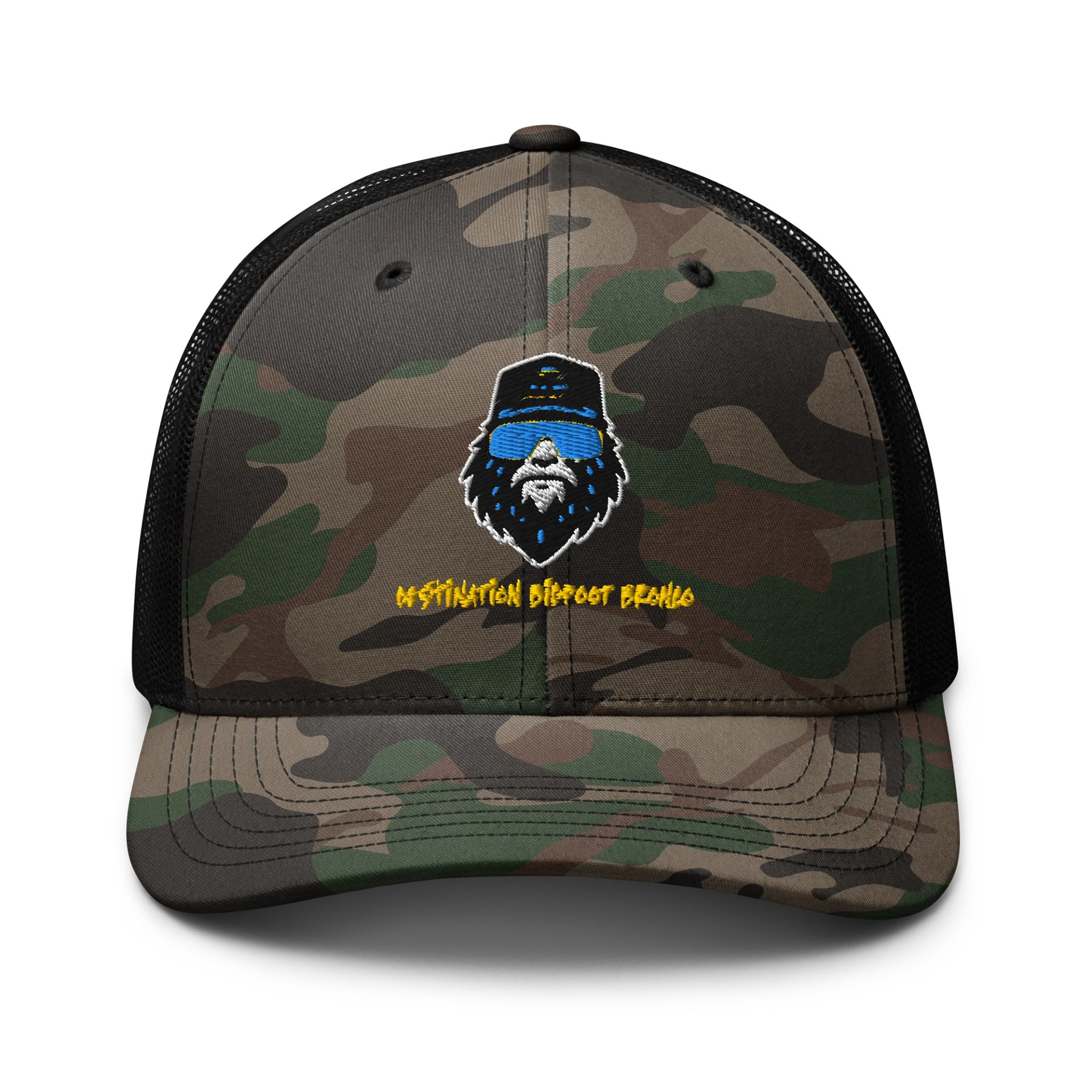 Destination Bigfoot Bronco Bigfoot Logo Camouflage Trucker Hat (Multiple Camouflage Options) product image (1)