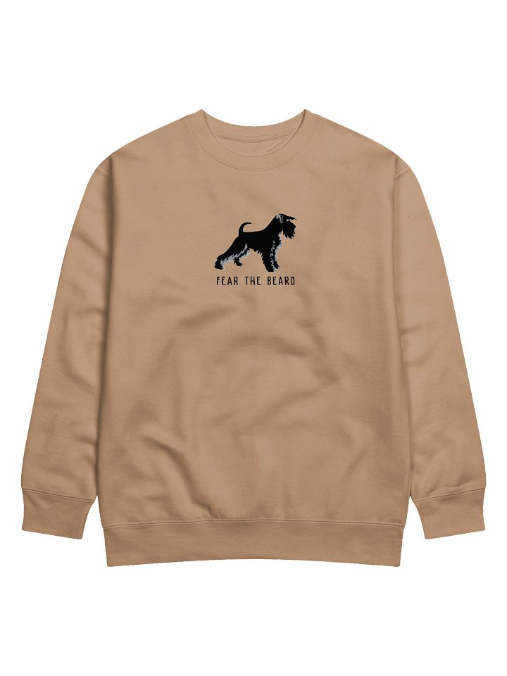 Fear the Beard Sweatshirt (Embroidered) of a Miniature Schnauzer(Black) product image (3)