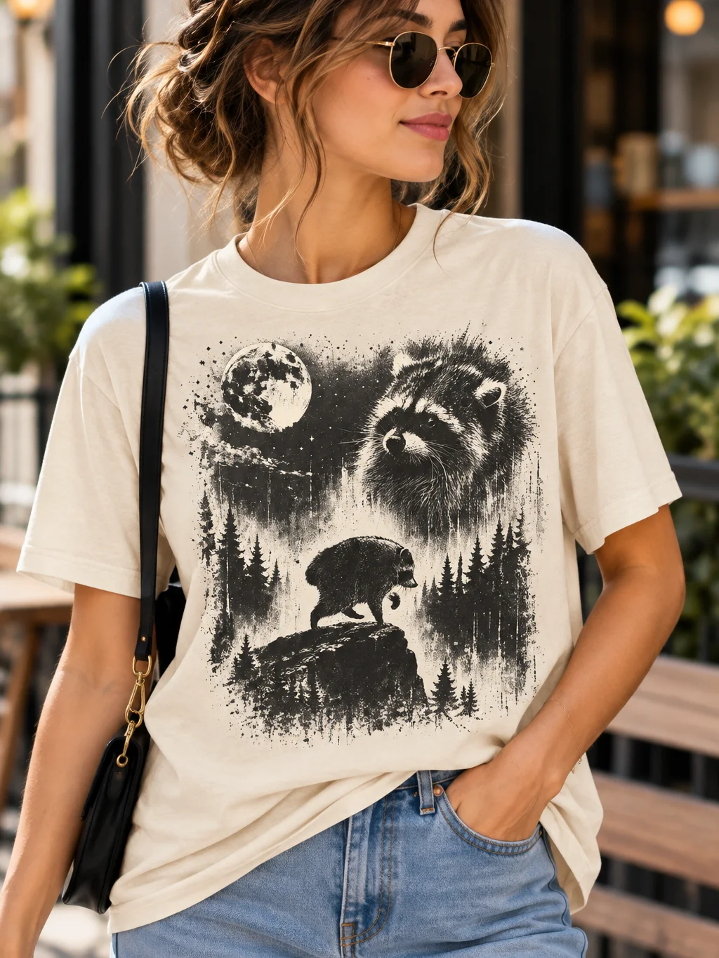 Abstract Raccoon Trio T-Shirt product image (2)