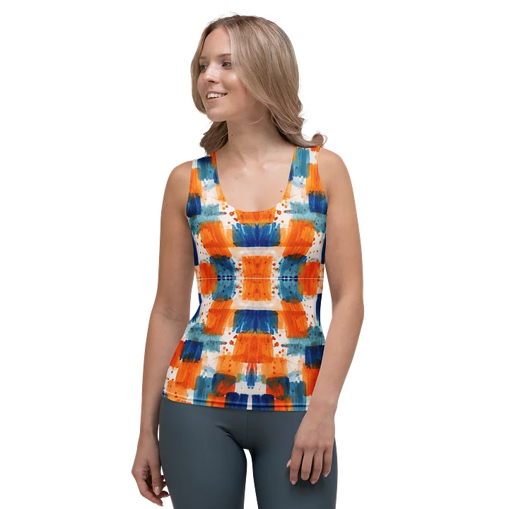 Urban Mosaic: Abstract brushstroke design Empowerment Fusion Women's Tank Top product image (1)