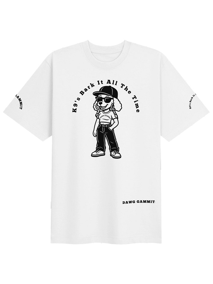 DAWG GAMMIT White Poodle Heavy T-shirt product image (1)