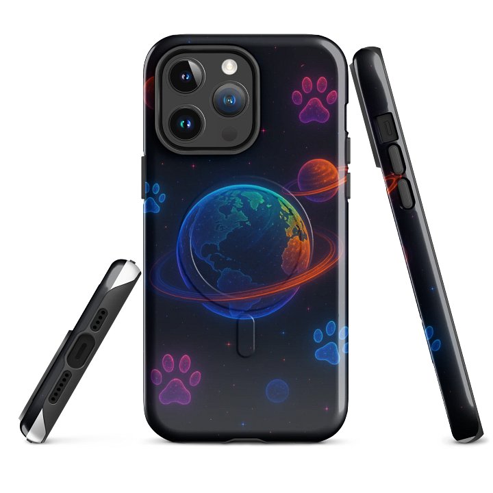 Cosmic Paws – Neon Planet Edition (iPhone Case) product image (2)