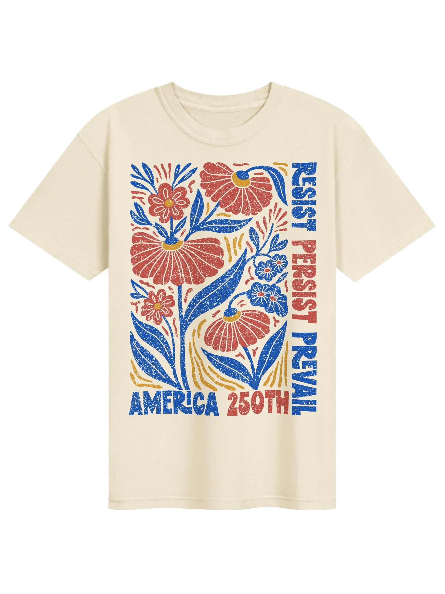 USA 250th Anniversary Resist Americana Folk Floral July 4th Tee product image (31)