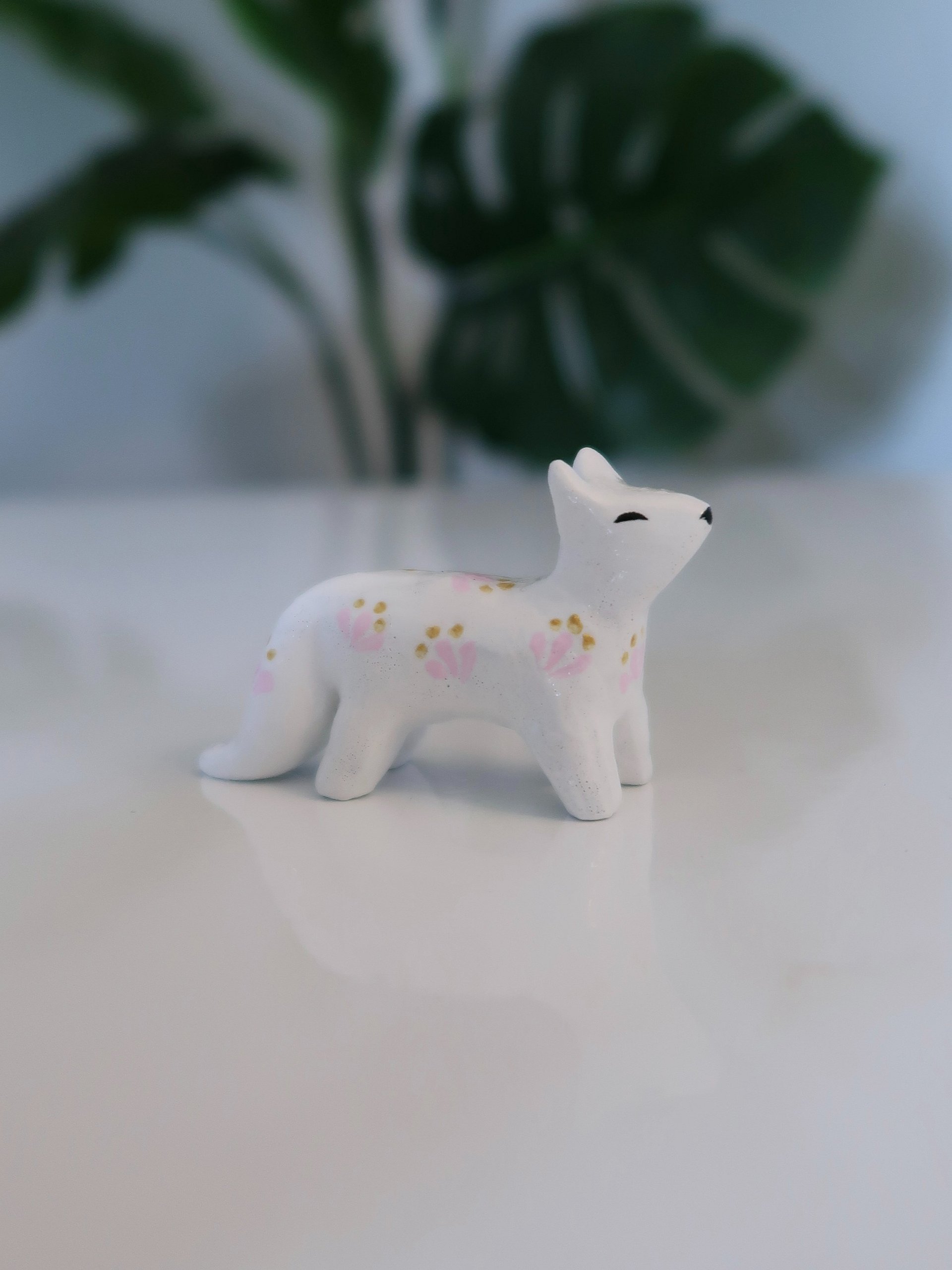 White Floral Fox Figurine product image (6)