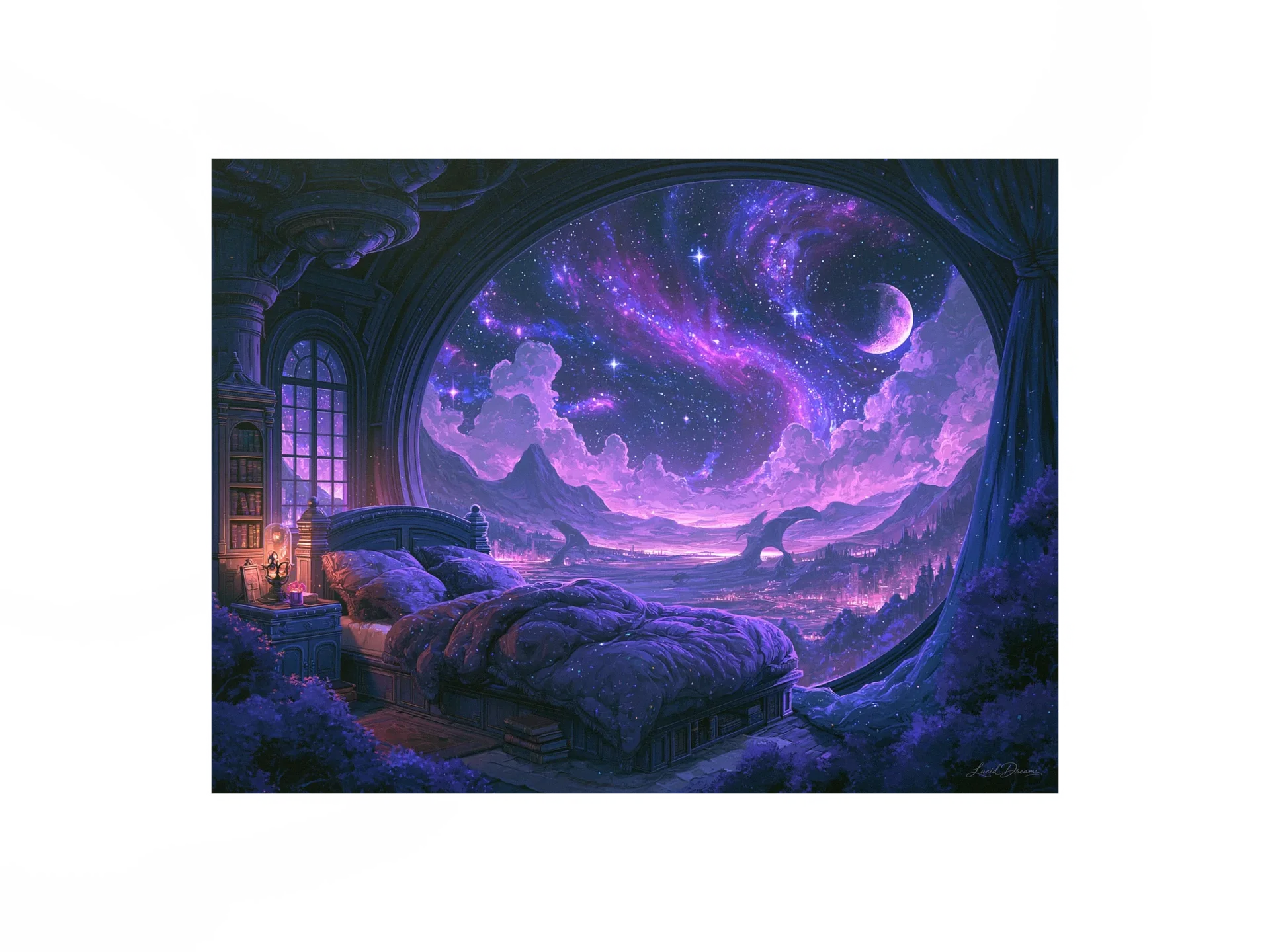 Cosmic Bedroom Art Print — Bedroom Beyond the Stars product image (1)