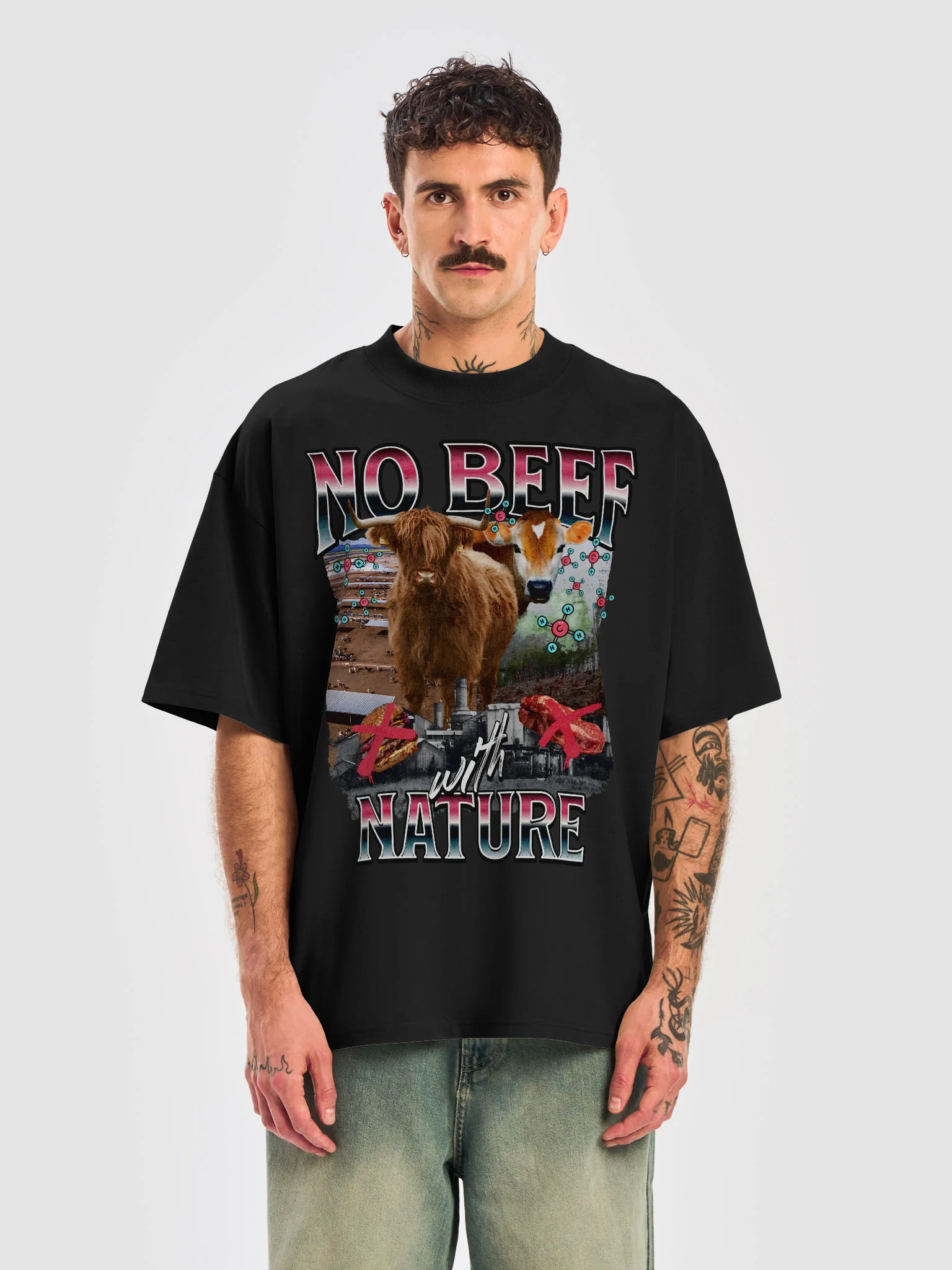 No Beef With Nature Oversized Tee product image (3)