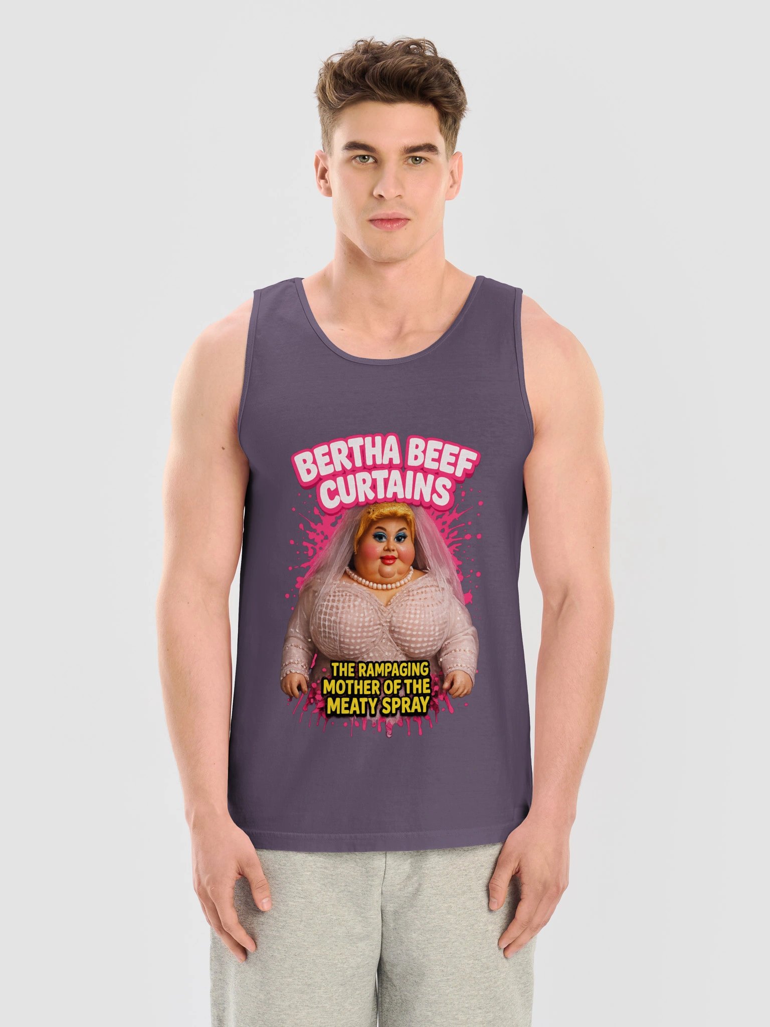 666 Toys | Bertha Beef Curtains | The Rampaging Mother Of The Meaty Spray | Comfort Colors Unisex Garment-Dyed Tank Top product image (1)