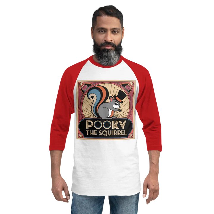 Pooky's Dapper Squirrel Raglan Tee product image (2)