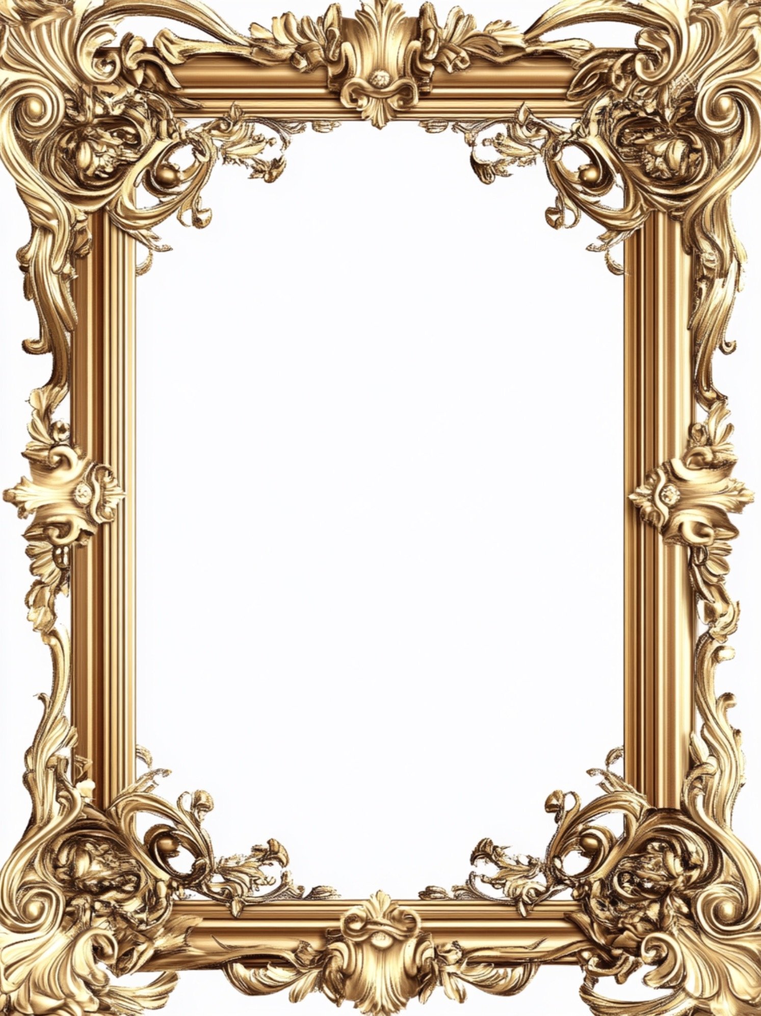 100 Rococo Frames Labels+Mini journal+cards Digital product image (4)