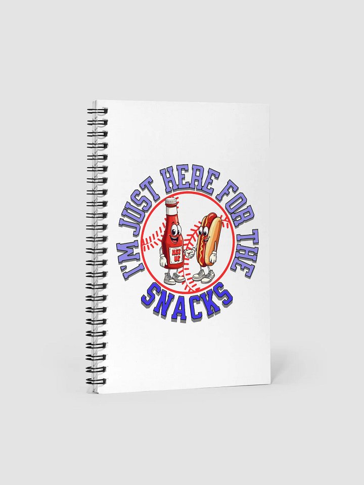 Im Just Here For The Snacks Baseball Sneaky Spiral Notebook product image (2)
