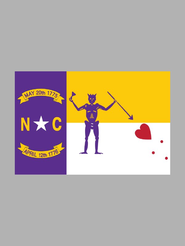 North Carolina Revenge Flag Sticker-Purple and Gold Edition product image (2)