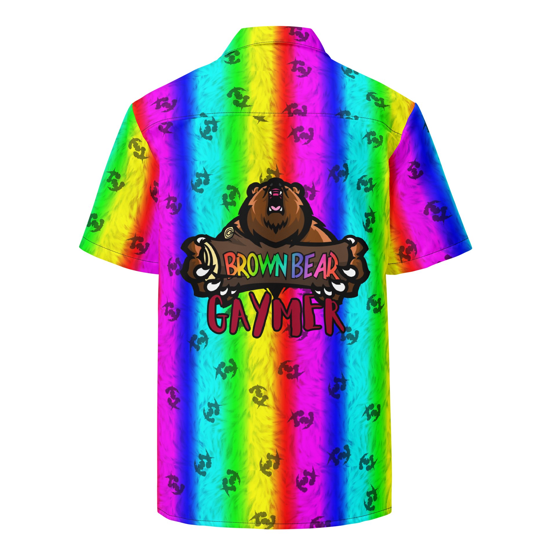 Brown Bear Rainbow Fur Hawaiian Shirt product image (2)