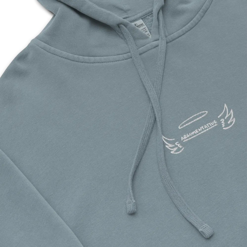 ANGELIC embroidered pigment hoodie product image (1)