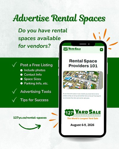 🚨 𝗧𝘂𝗿𝗻 𝗬𝗼𝘂𝗿 𝗣𝗿𝗼𝗽𝗲𝗿𝘁𝘆 𝗜𝗻𝘁𝗼 𝗮 𝗛𝗼𝘁𝘀𝗽𝗼𝘁 𝗧𝗵𝗶𝘀 𝗔𝘂𝗴𝘂𝘀𝘁 🚨

Do you have space where vendors could set up during 𝙏𝙝𝙚 𝙒𝙤𝙧𝙡𝙙’𝙨 𝙇𝙤𝙣𝙜𝙚𝙨𝙩 𝙔𝙖...