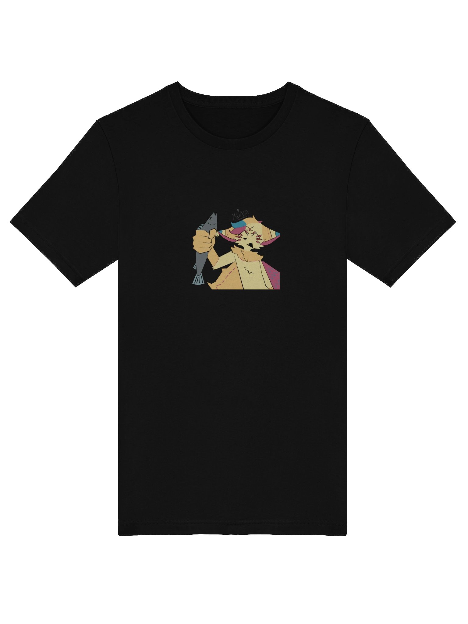fortune holding a fish tee product image (48)