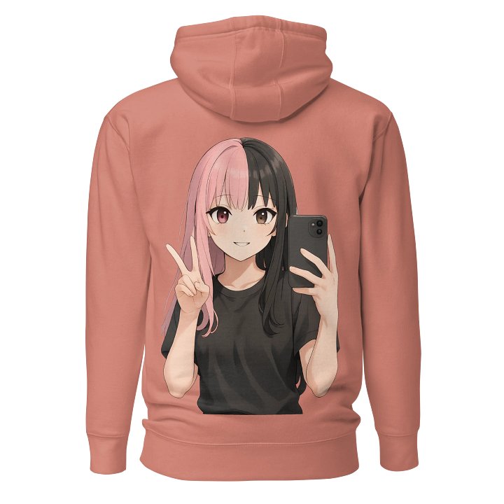 kawaii selfie hoodie (pink) product image (1)