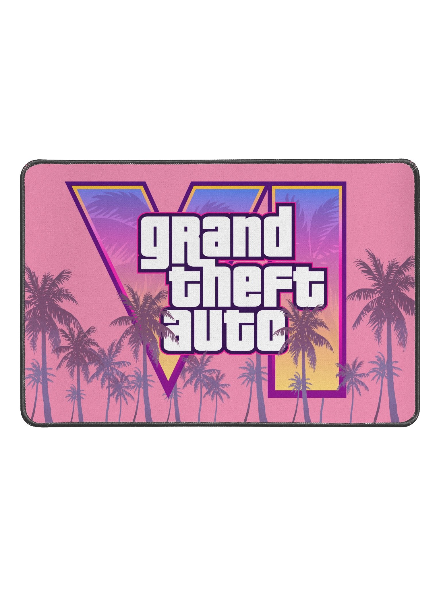GTA VI Logo Desk Mat | GTA 6 Logo Large Gaming Mouse Pad - Retro Style Fan Design product image (1)