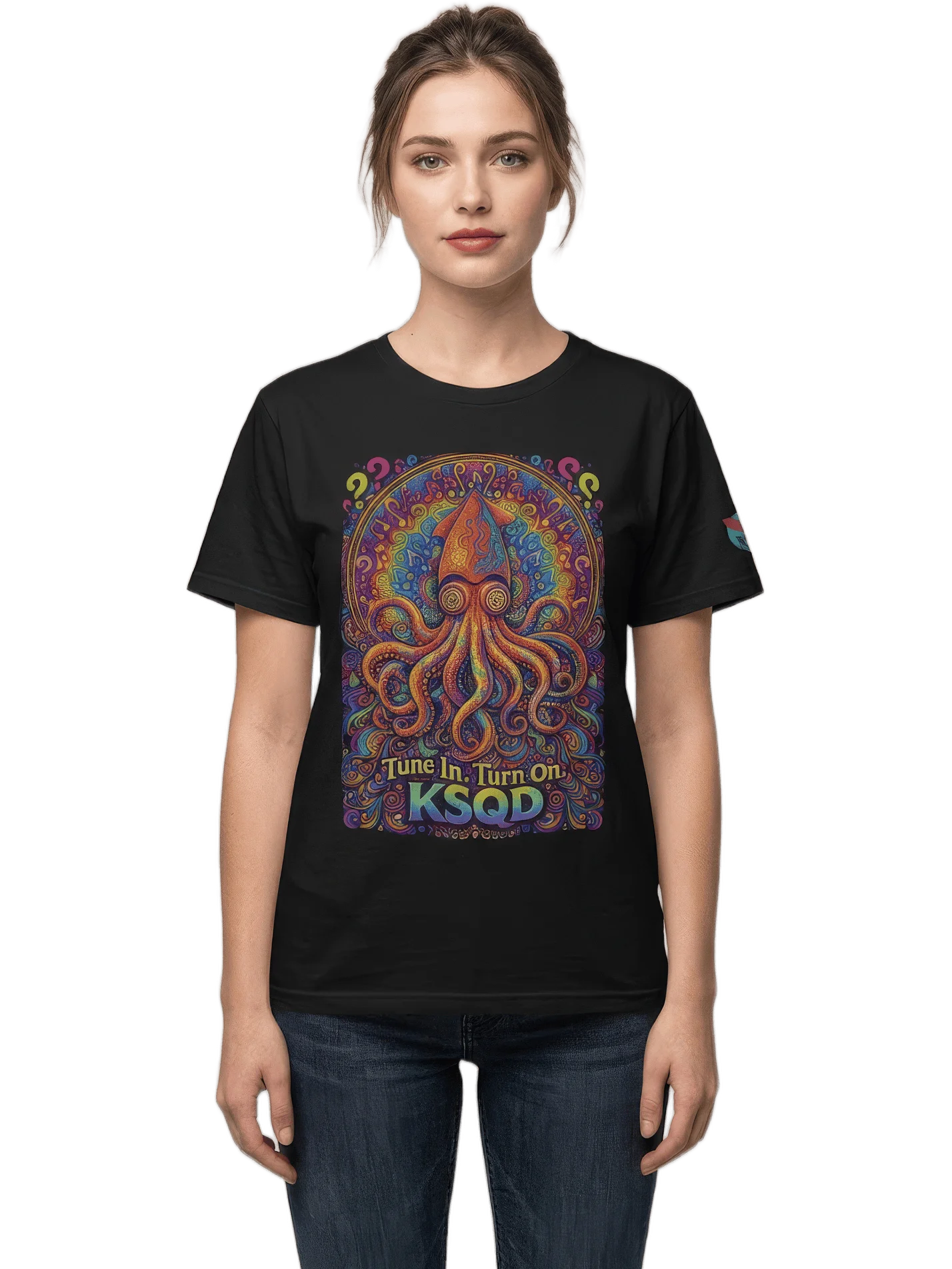 KSQD “Tune In. Turn On.” Psychedelic Squid Tee (Relax Fit) product image (1)