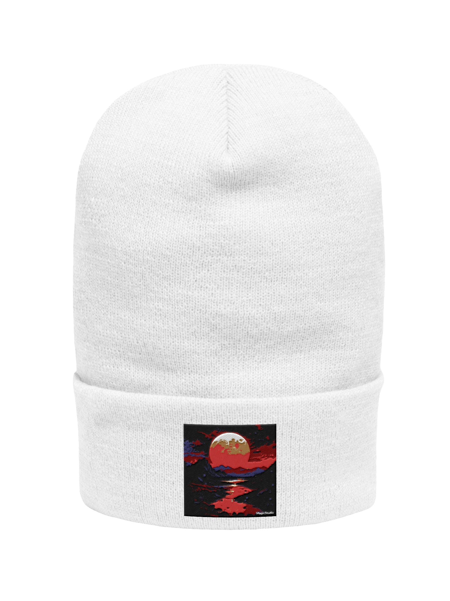 Crimson Moonlight Cuffed Beanie product image (1)