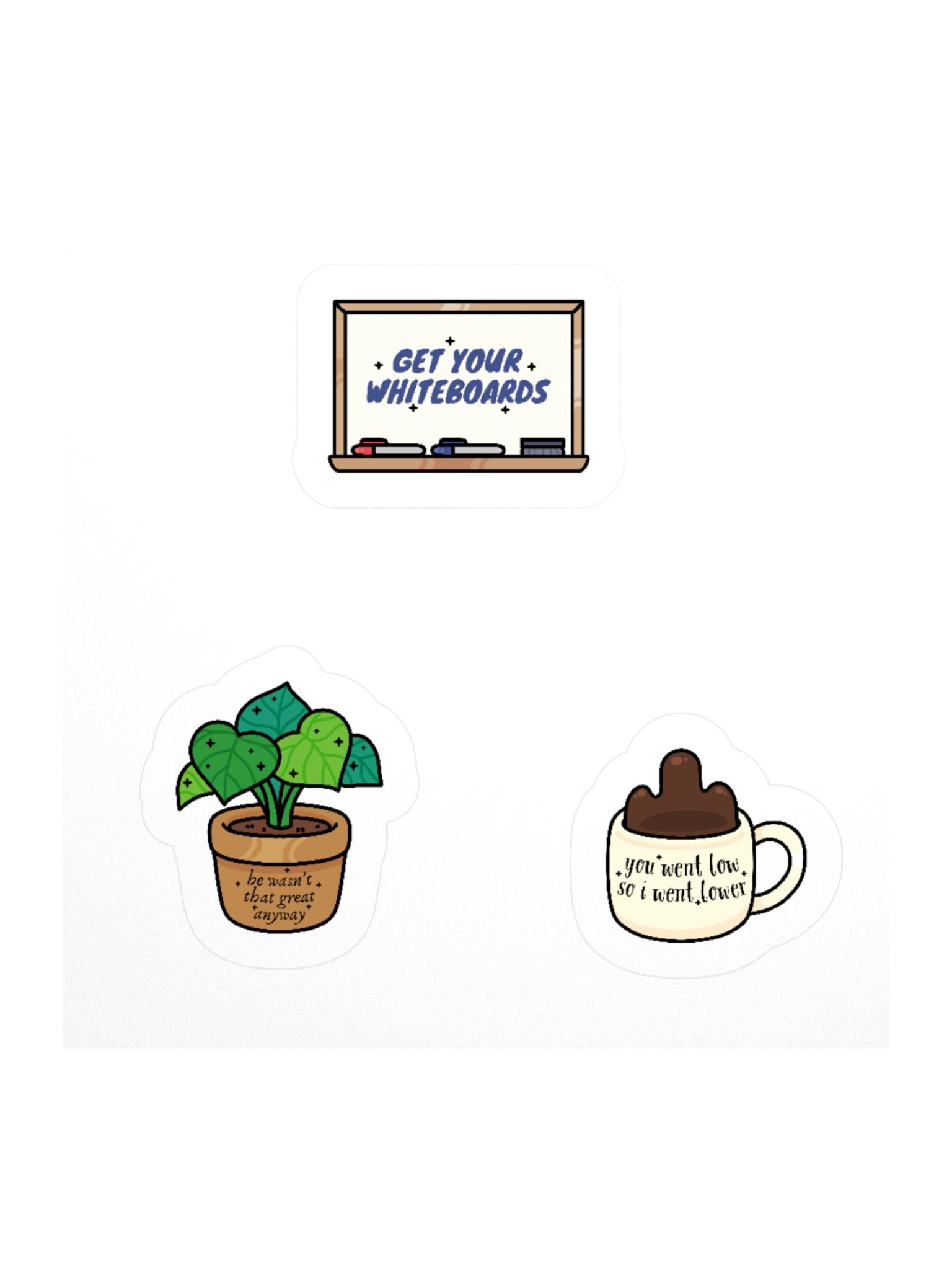 He Wasn't That Great Anyway Sticker Set product image (1)