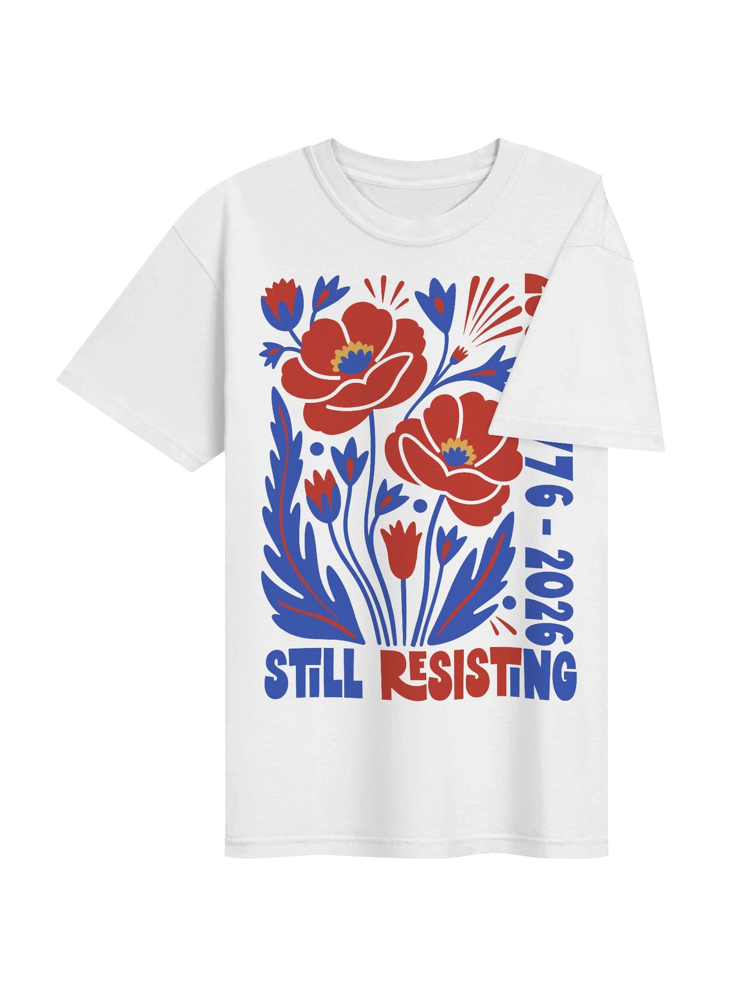Still Resisting Boho Block Abstract Floral Front BacK Design. product image (77)