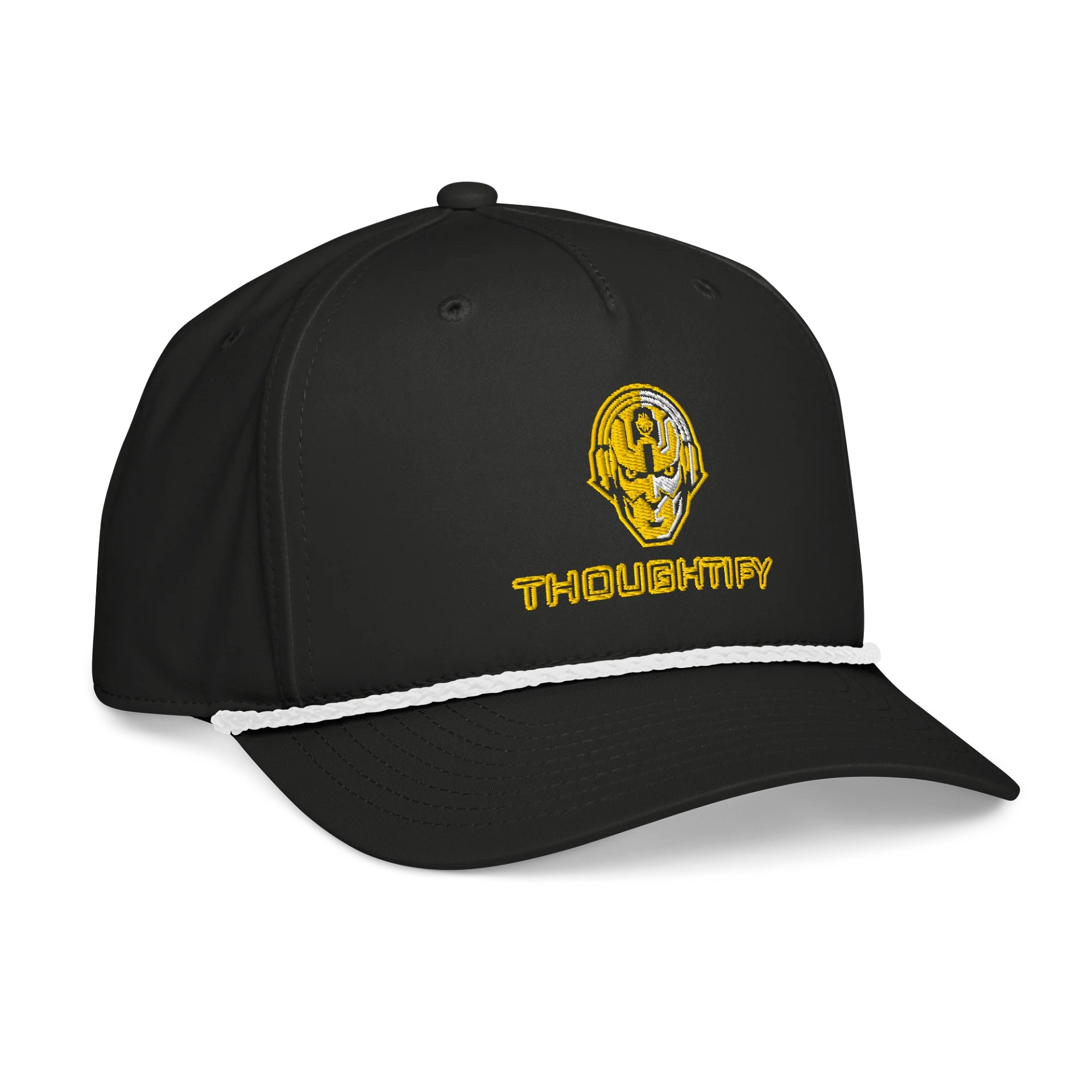Black and Yellow Roped Snapback product image (4)