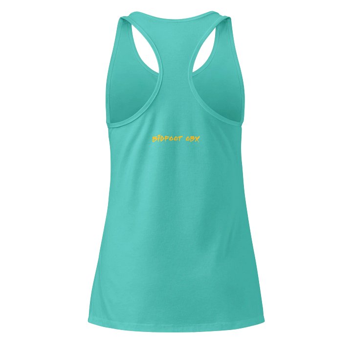 Destination Bigfoot Bronco Bigfoot Logo Next Level Women's Racerback Tank Top (Multi Color Options) product image (14)