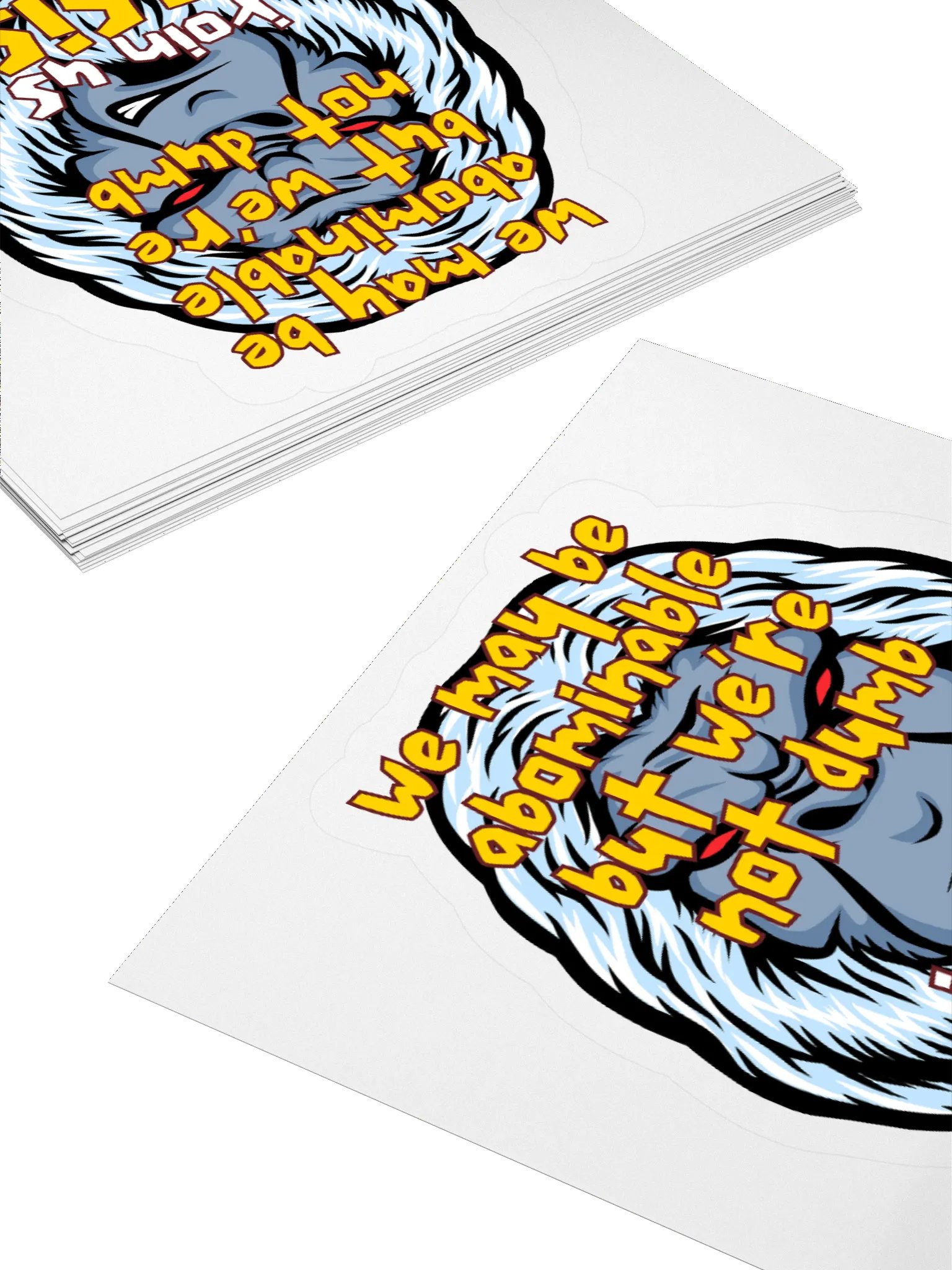 Abominable Snowman Resists Sticker product image (7)