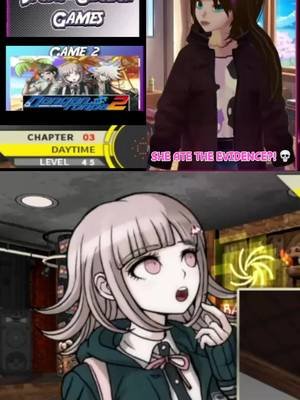 why did she just eat the evidence? 🤢 #danganronpa #gamingfails #mystery #gamer #ClipGPT