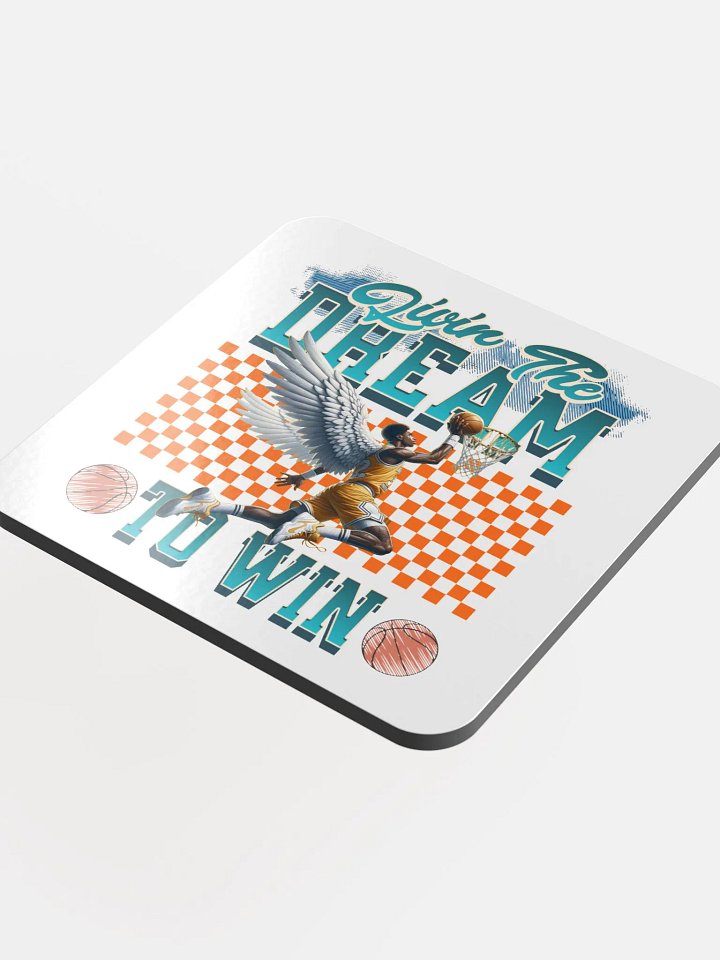 Livin The Dream To Win Basketball Dunk Angel Wings Coaster Set product image (1)