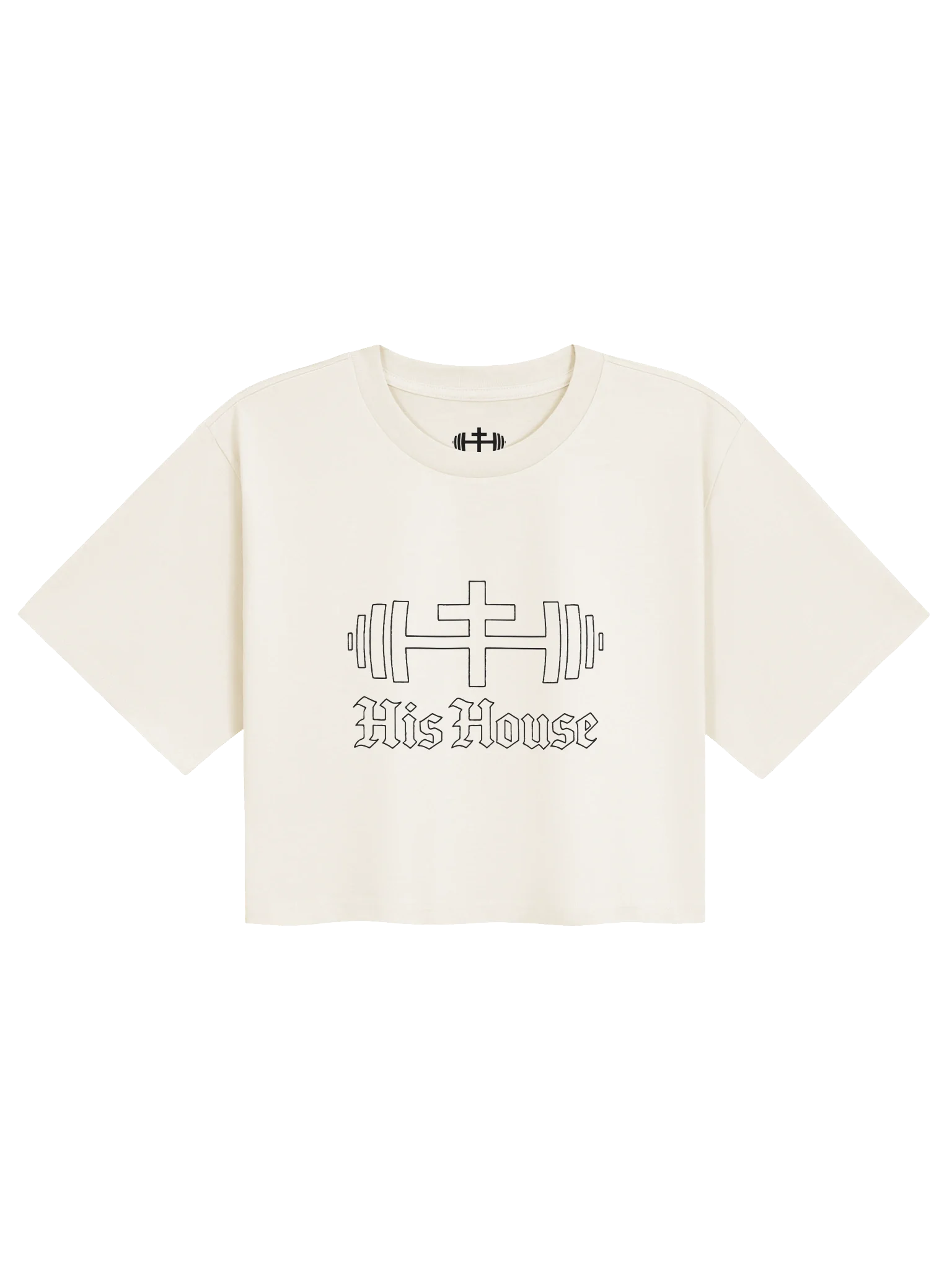 His House Womens Classic Crop Tee - Orchid/White/Ecru by His House