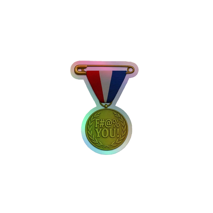 Gold metal holographic sticker product image (1)