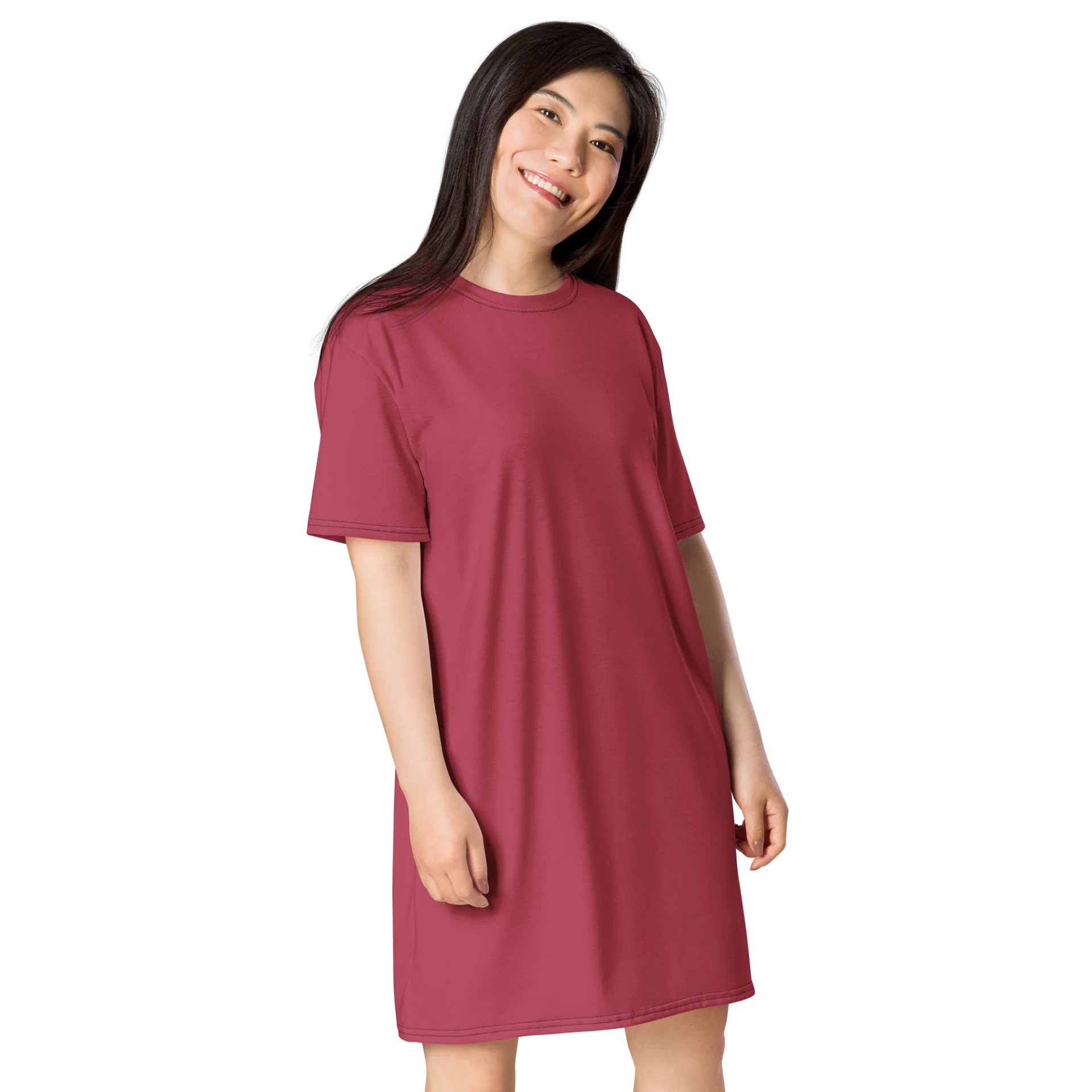 Hippie Pink Oversized T-Shirt Dress | Stretchy Fabric | Casual or Formal Style | Sizes 2XS-6XL | Exclusive Design product image (4)