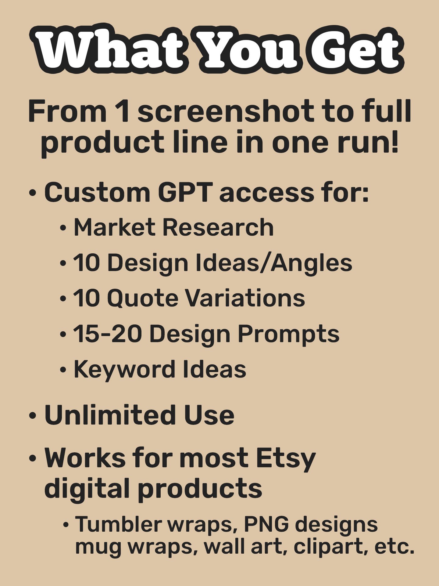 Sip & Sell Research - Etsy Design Research + Prompt Generator (Custom GPT) product image (3)