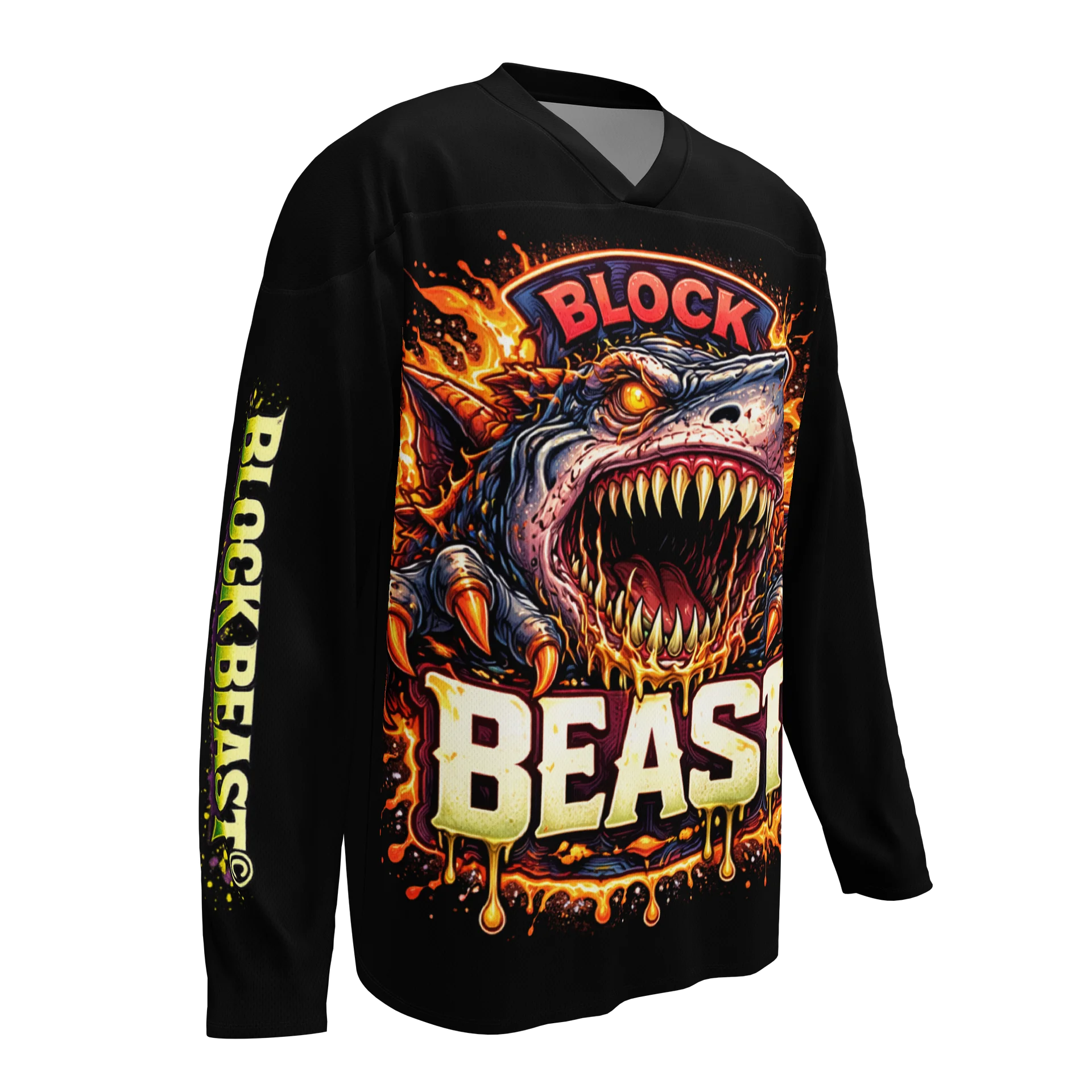LIMITED EDITION - CNX Core All-over print Unisex Long Sleeve Tee — Block Beast 002 product image (3)