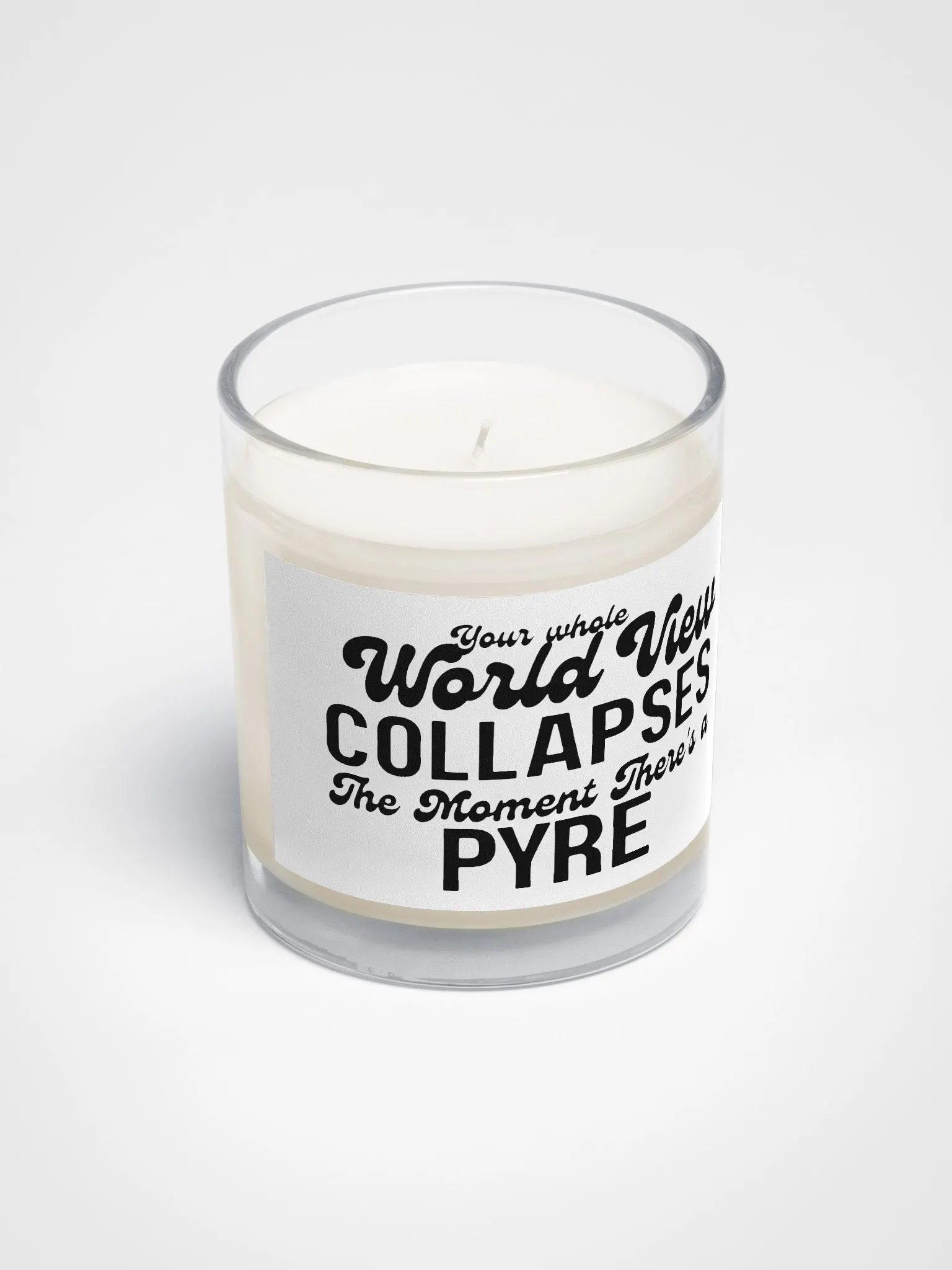 Whole World View Set On Fire | Soy Wax Candle In A Clear Glass Jar by Allcolor product image (2)