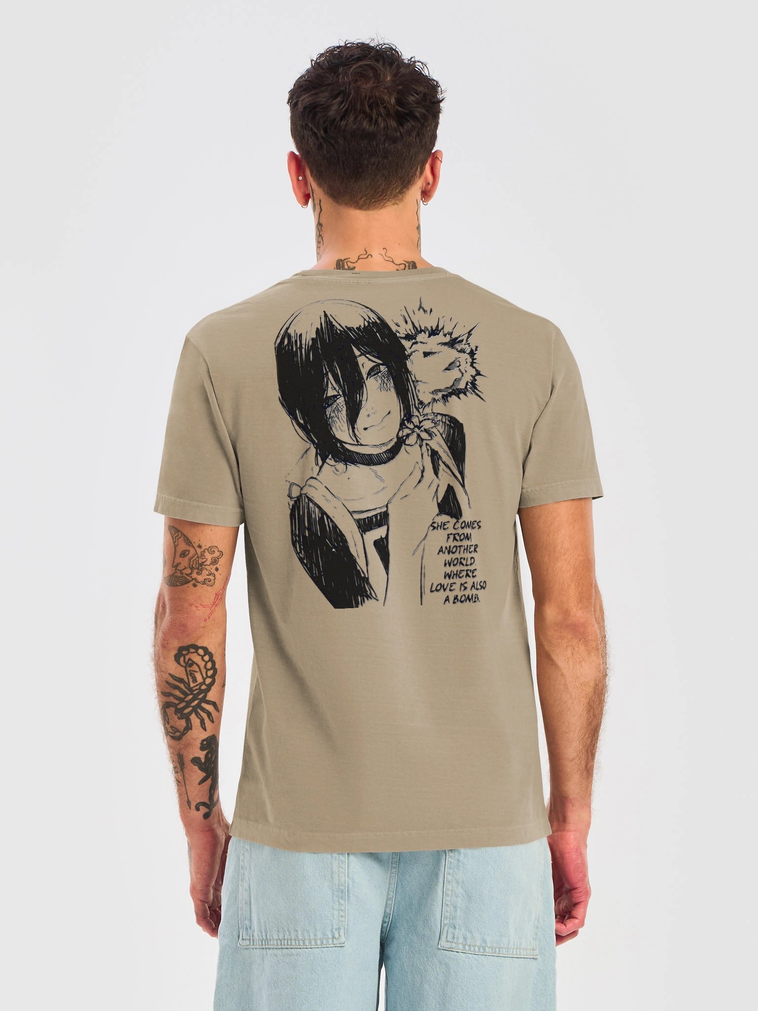 🌸 Our Love Is a Time Bomb – Anime Floral Graphic Oversized T-Shirt product image (6)