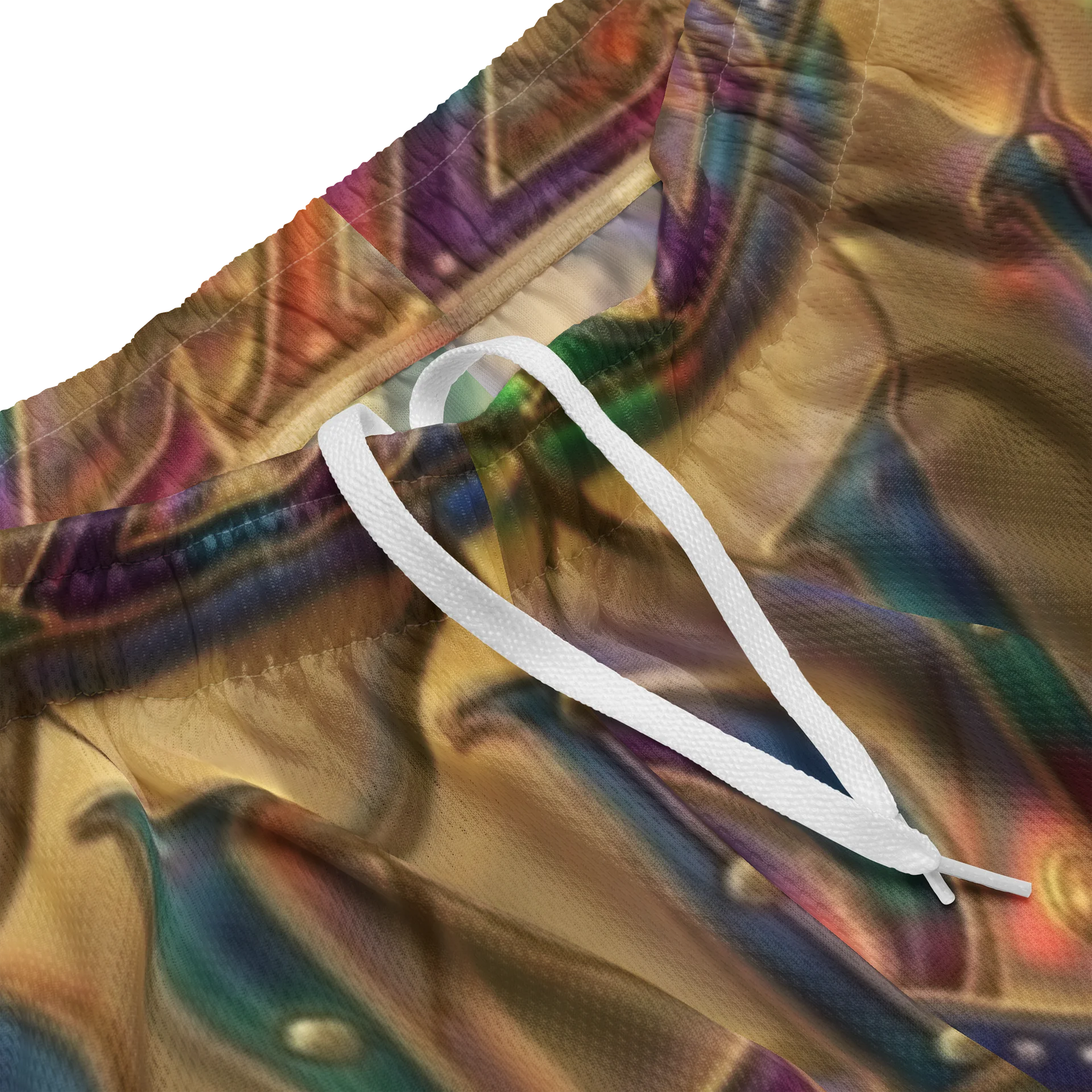 XZAQLI Men's Liquid Gold Monogram Mesh Shorts product image (2)
