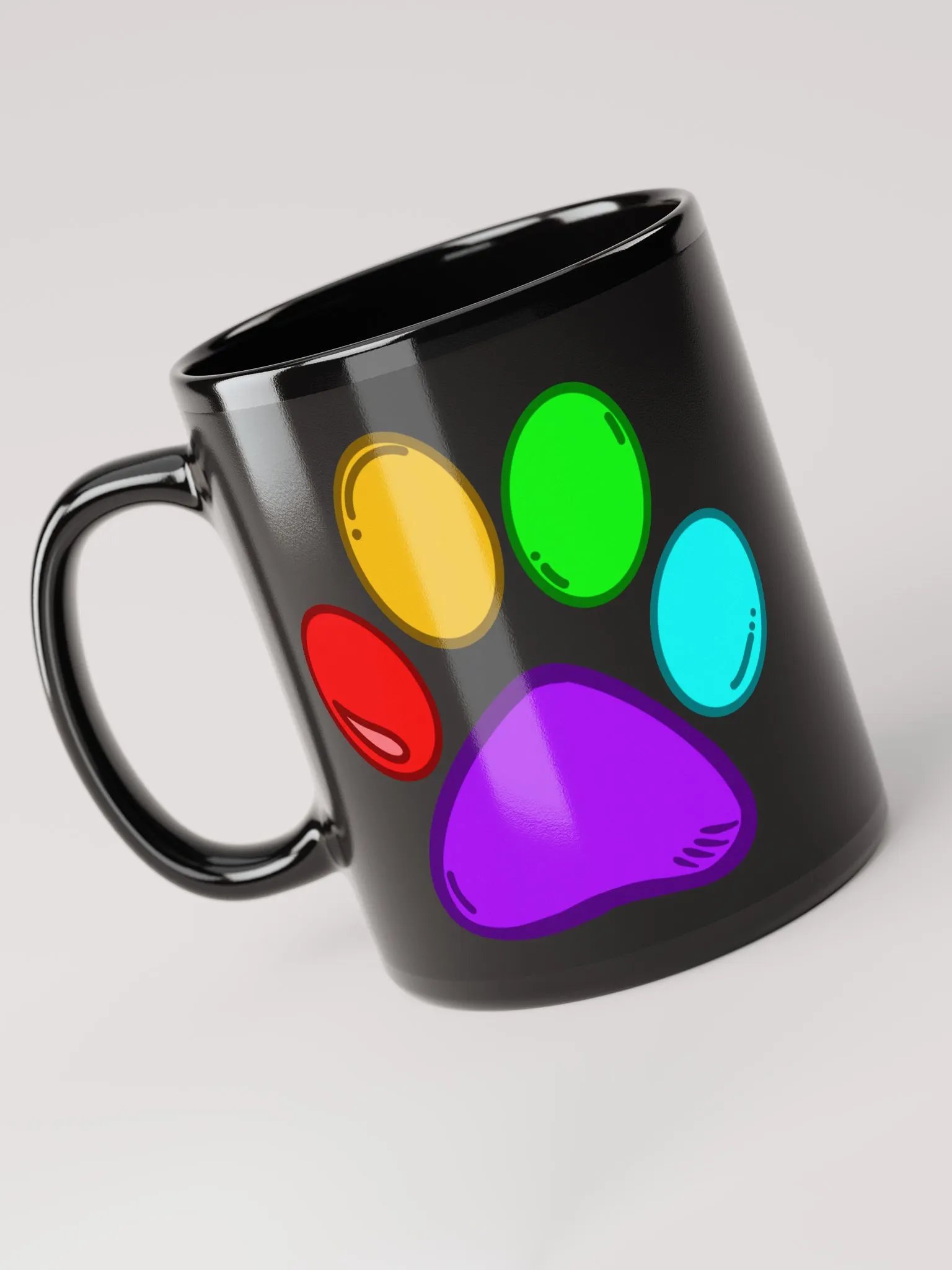 Black Colorful Paw Mug product image (5)