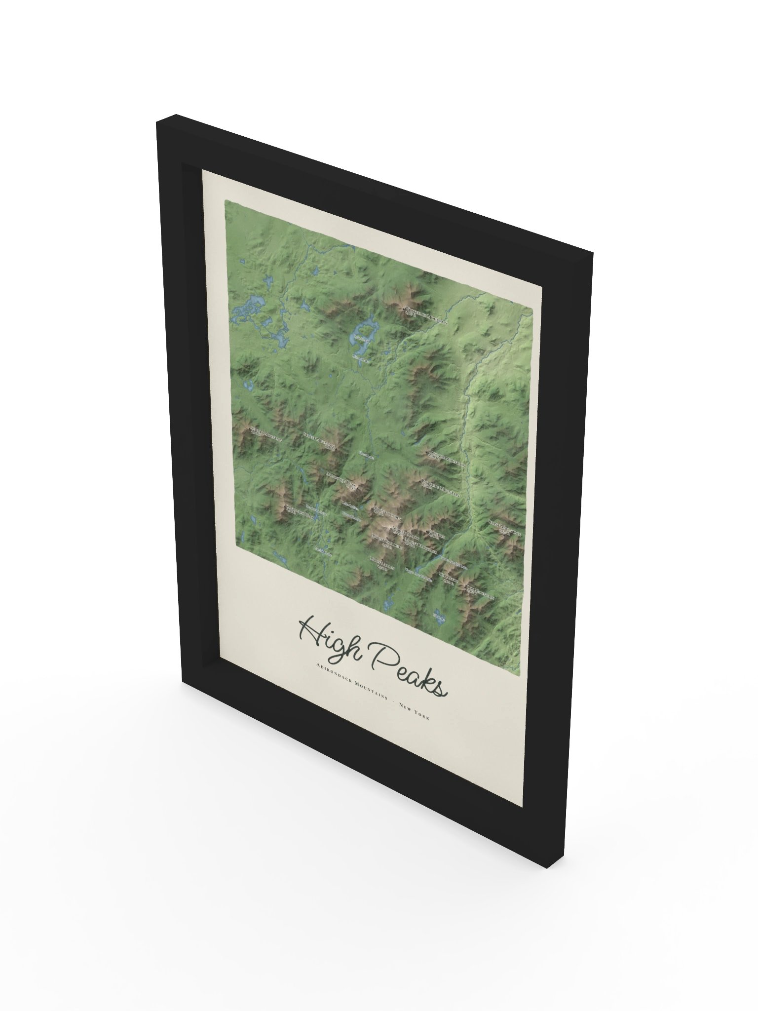 High Peaks Map Framed Print product image (22)